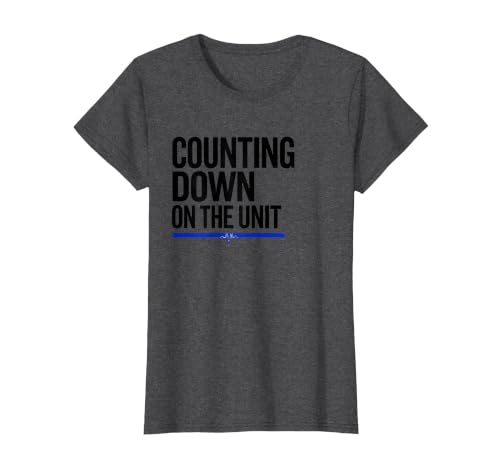 Mademark Women's Counting Down On The Unit Funny Nurse Crew New Years Eve T-Shirt - size chart