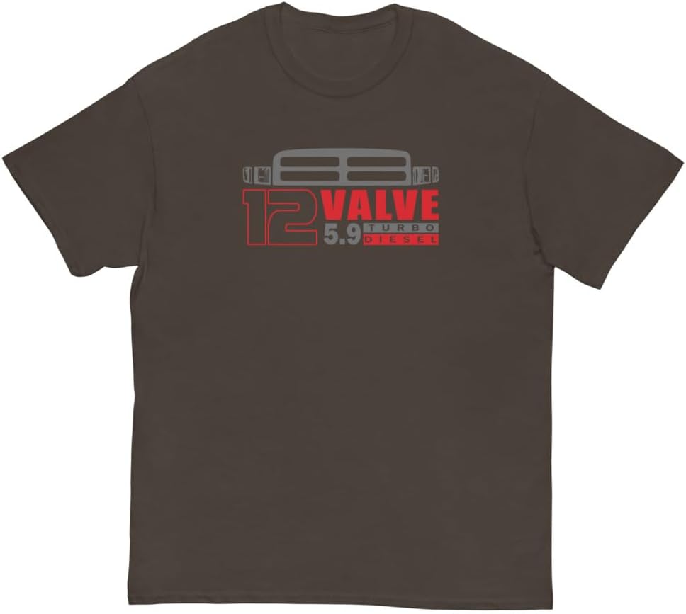 12v 5.9l Diesel Truck Engine Mens T-Shirt - Dark Chocolate
