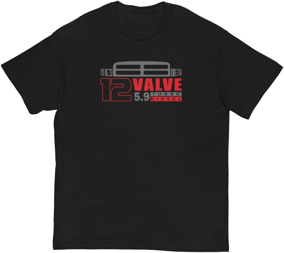 12v 5.9l Diesel Truck Engine Mens T-Shirt - Black