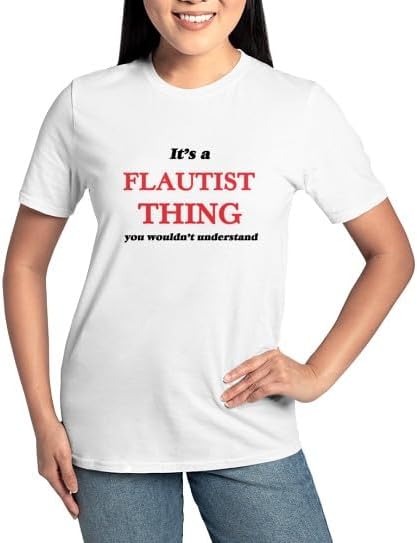 CafePress It's and Flautist Thin Women's Classic T Shirt Women's Relaxed Fit Classic Cotton T-Shirt - White