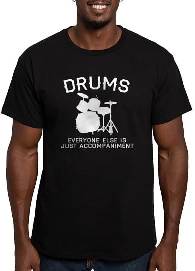 CafePress Drums Men's Fitted T Shirt (Dark) Men's Semi-Fitted Classic Cotton T-Shirt - Black