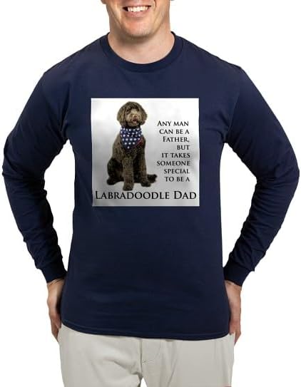 CafePress Labradoodle Dad Long Sleeve T Shirt Unisex Cotton Long Sleeve T-Shirt - Navy