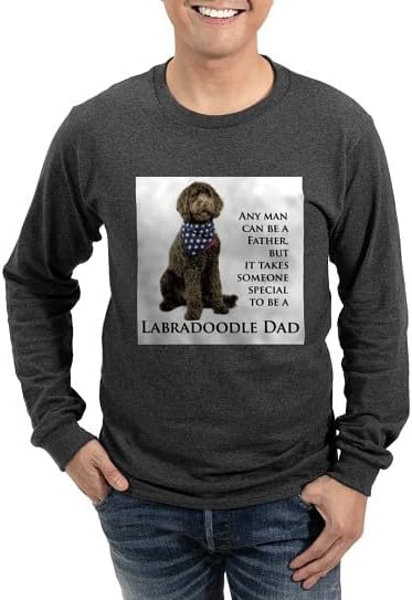 CafePress Labradoodle Dad Long Sleeve T Shirt Unisex Cotton Long Sleeve T-Shirt - Charcoal