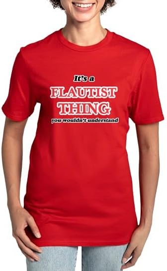 CafePress It's and Flautist Thin Women's Classic T Shirt Women's Relaxed Fit Classic Cotton T-Shirt - Red