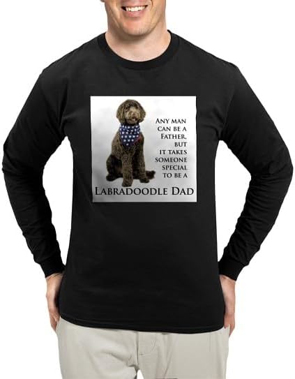 CafePress Labradoodle Dad Long Sleeve T Shirt Unisex Cotton Long Sleeve T-Shirt - Black