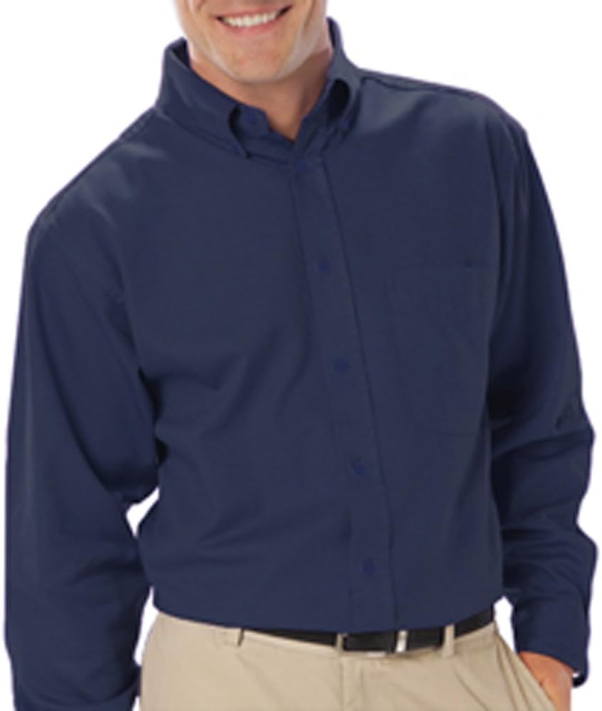 Blue Generation BG7210 - Men's Long Sleeve Value POPLIN (3XL, Navy) - As Pictured