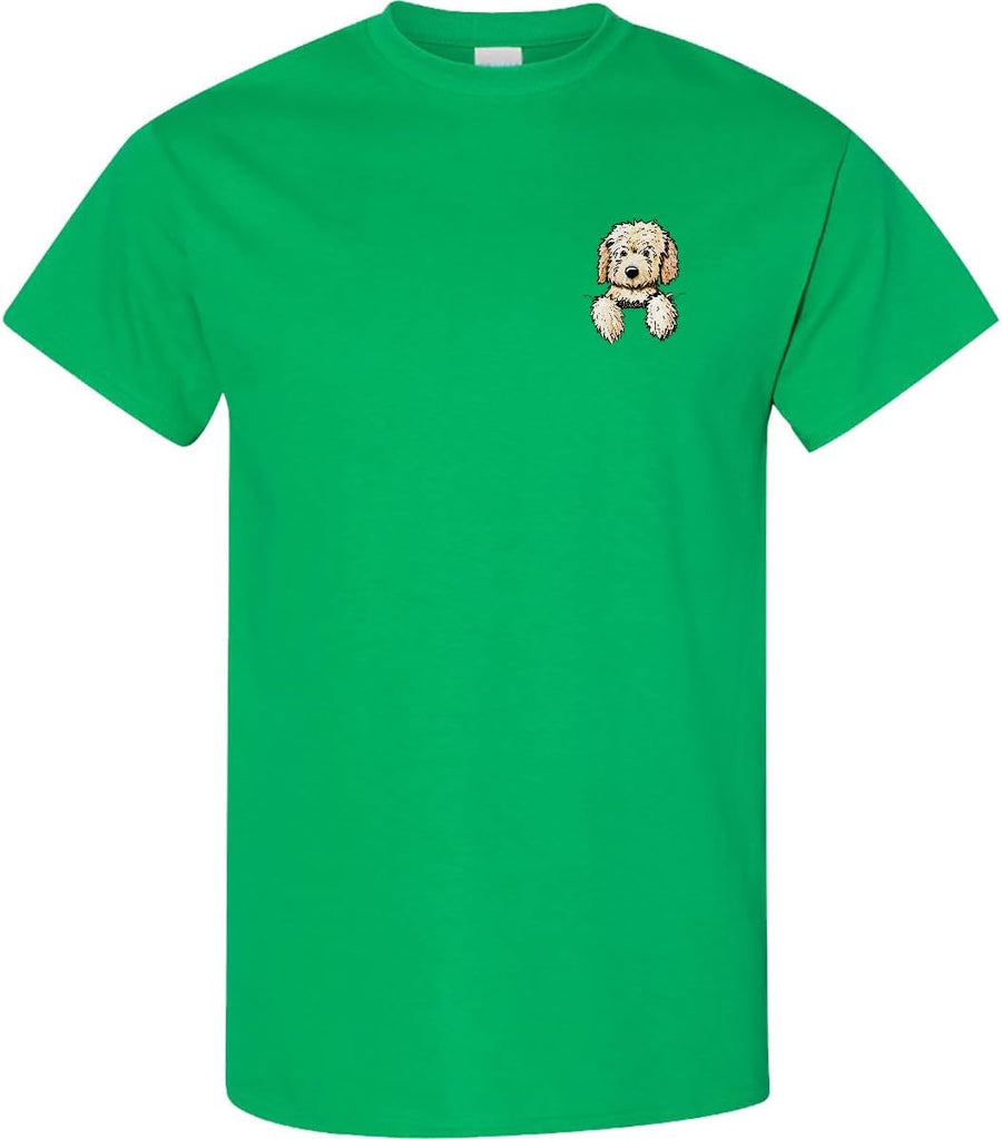 inktastic Pocket Goldendoodle Adult T-Shirt - KiniArt - Kelly Green