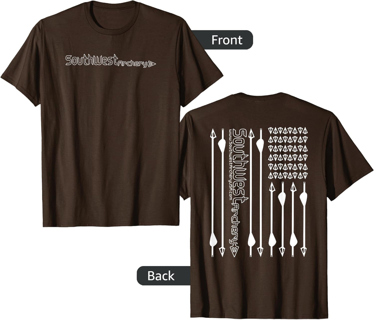 Southwest Archery: White Flag T-Shirt - Brown