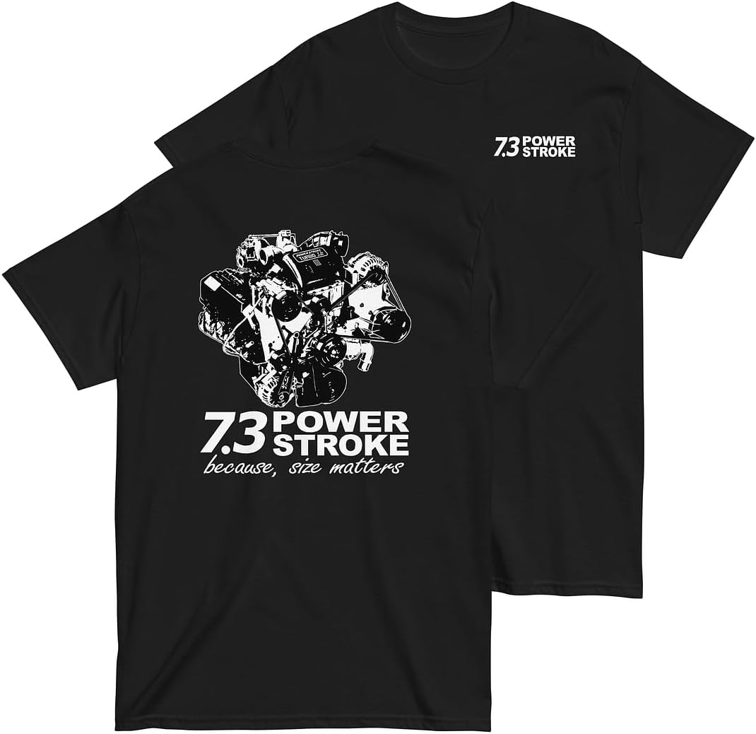 7.3 Power Stroke Mens Diesel Truck T-Shirt - Black