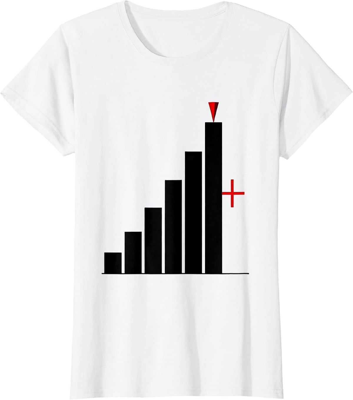 Women's Bar Graph Storm Chaser Tornado Meteorology Humor T-Shirt - White