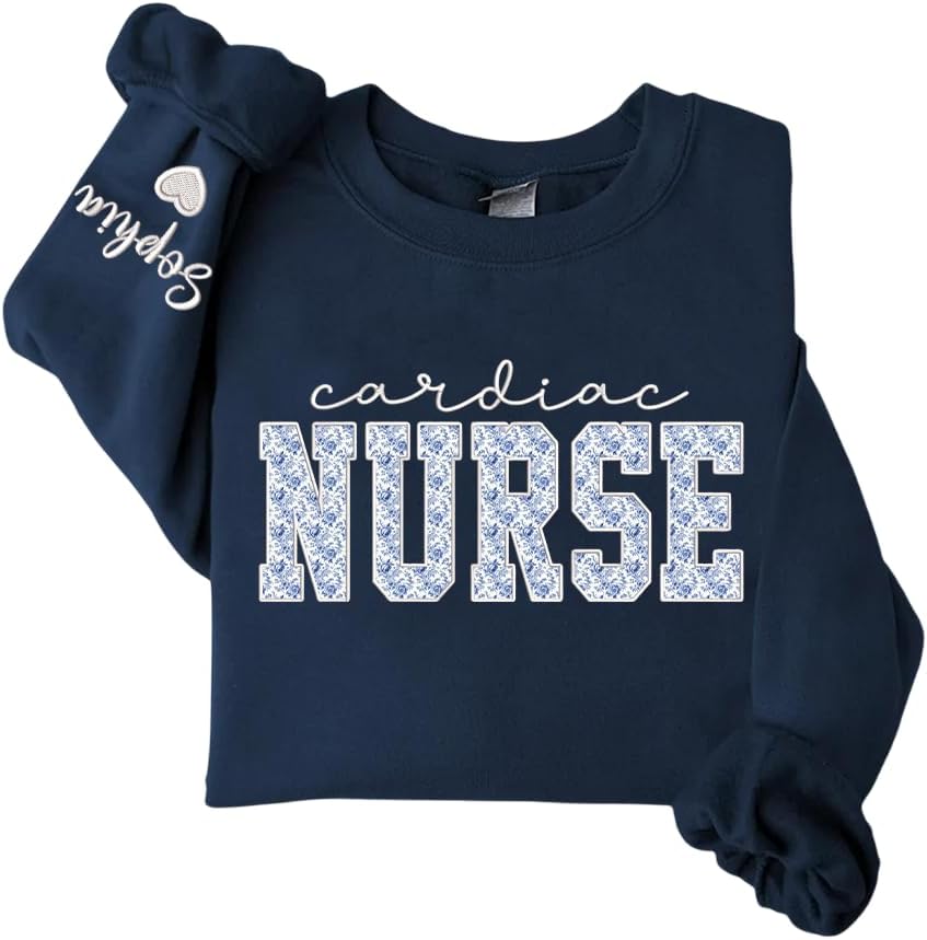 Personalized Nurse Sweatshirt, Custom Registered Nurse Shirt, RN Shirt, Nursing Gift, Gifts for Healthcare Worker - Cardiac