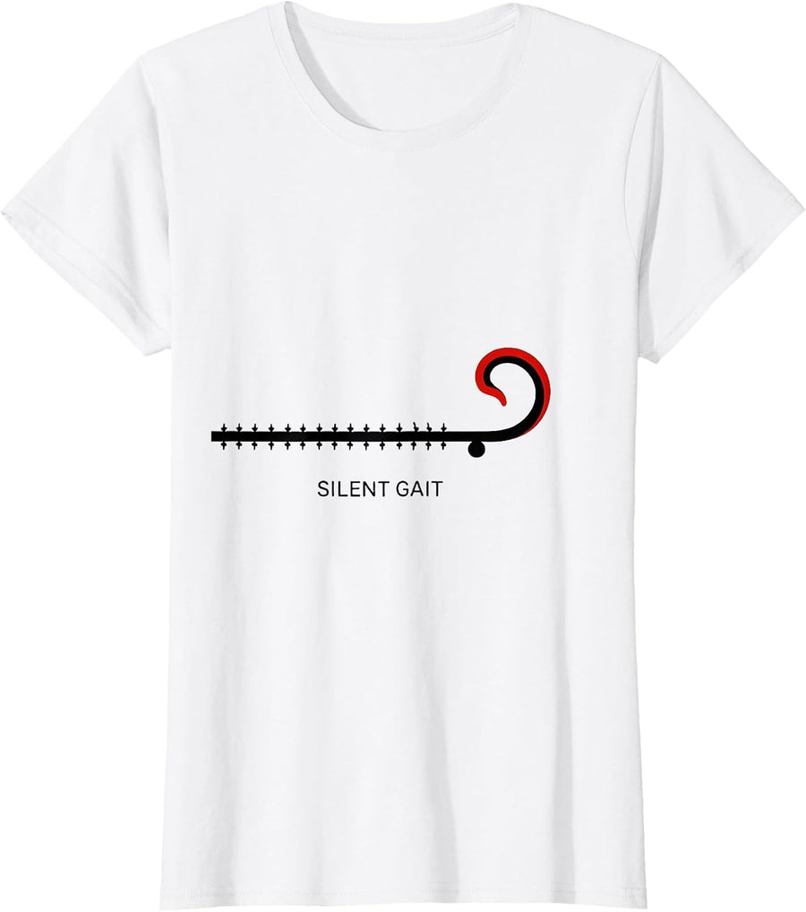 Women's Silent Gait Funny Physical Therapist Christmas Rehab Humor T-Shirt - White