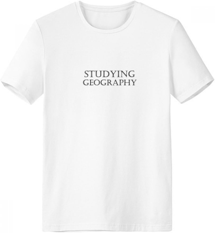 DIYthinker Short Phrase Studying Geography Crew-Neck T-Shirt Workwear Pocket Short Sleeve Sport Clothing Gift - Multicolor