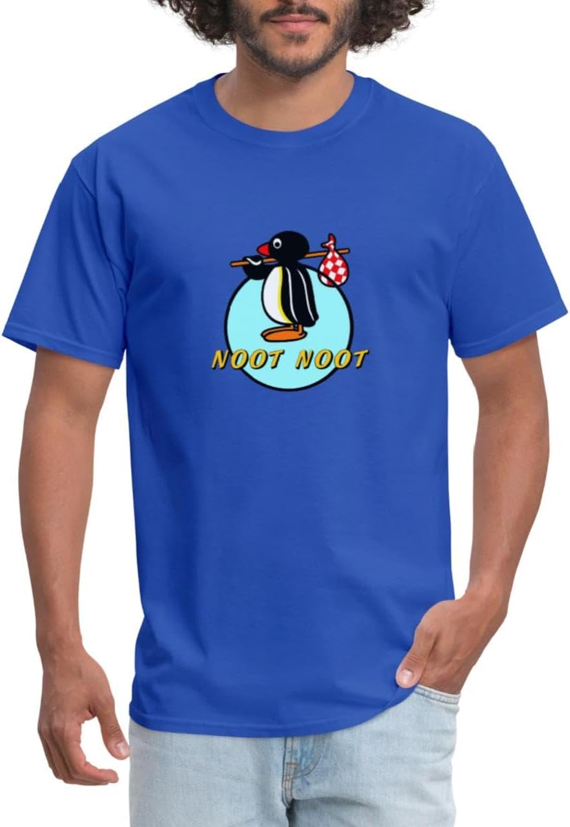 Classic Pingu Noot Noot Retro Penguin Men's T-Shirt - Royal Blue