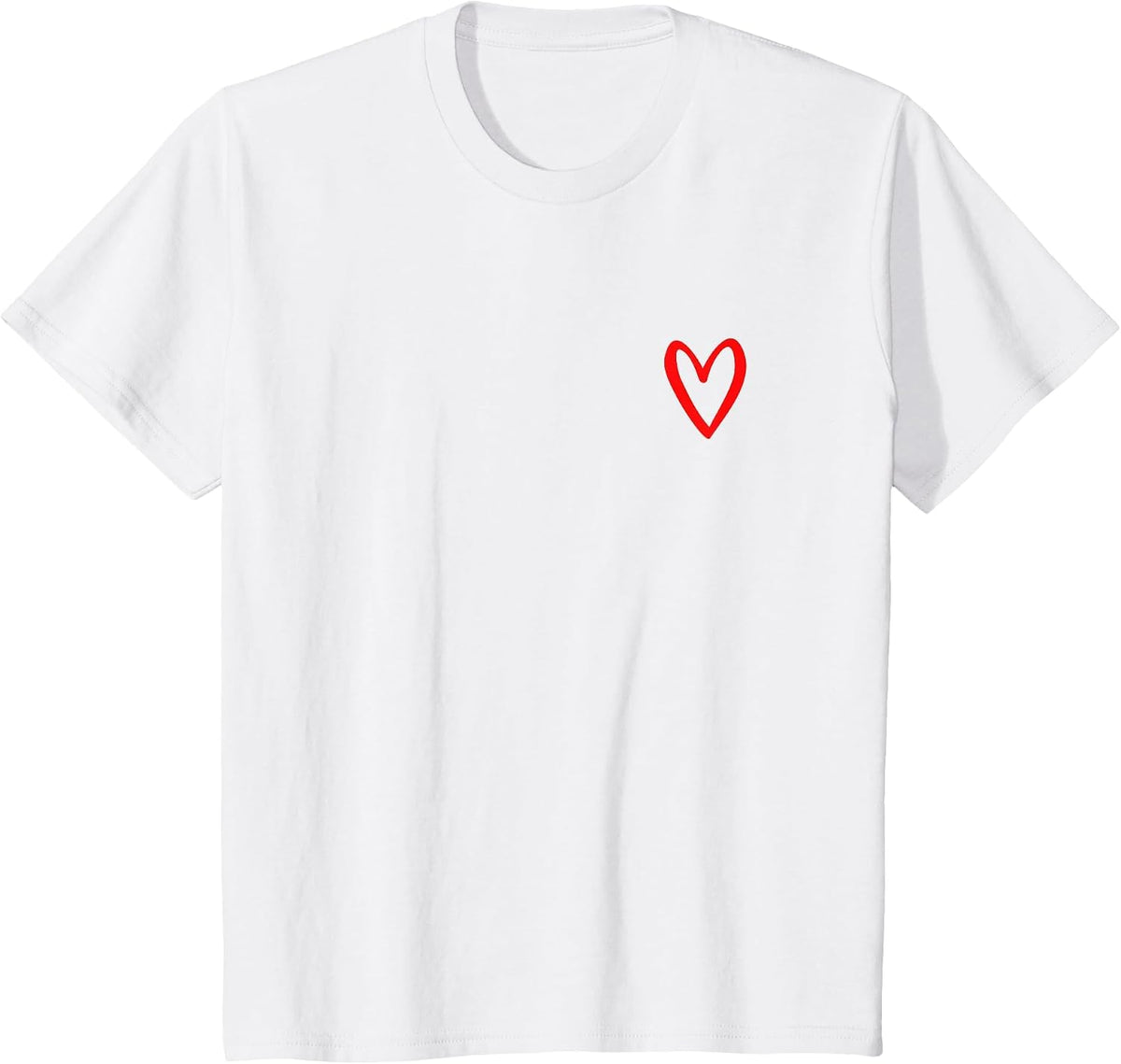 Heart Love Retro Vintage Tiny Red Heart Valentine's Day T-Shirt - White