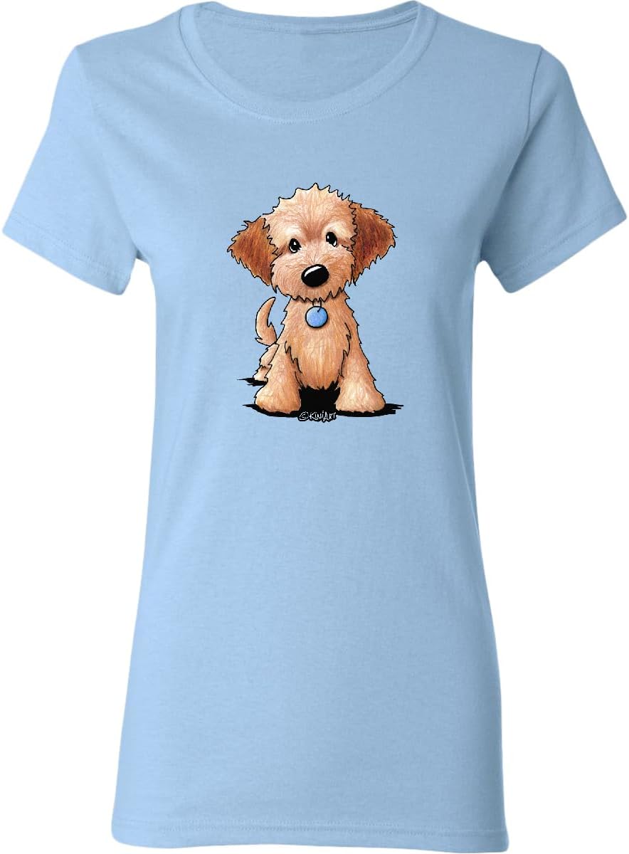 inktastic KiniArt Mini Goldendoodle Women's T-Shirt - KiniArt - Light Blue