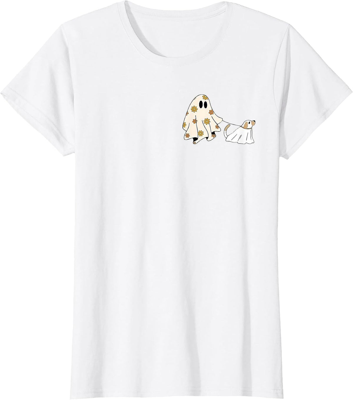 Ghost Dog, Dog Lovers Halloween T-Shirt - White