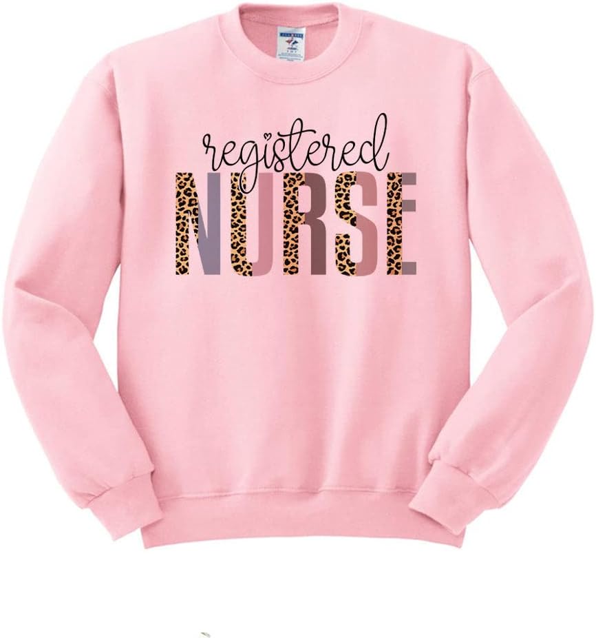 Registered Nurse Leopard Print Sweatshirt Unisex - Pink