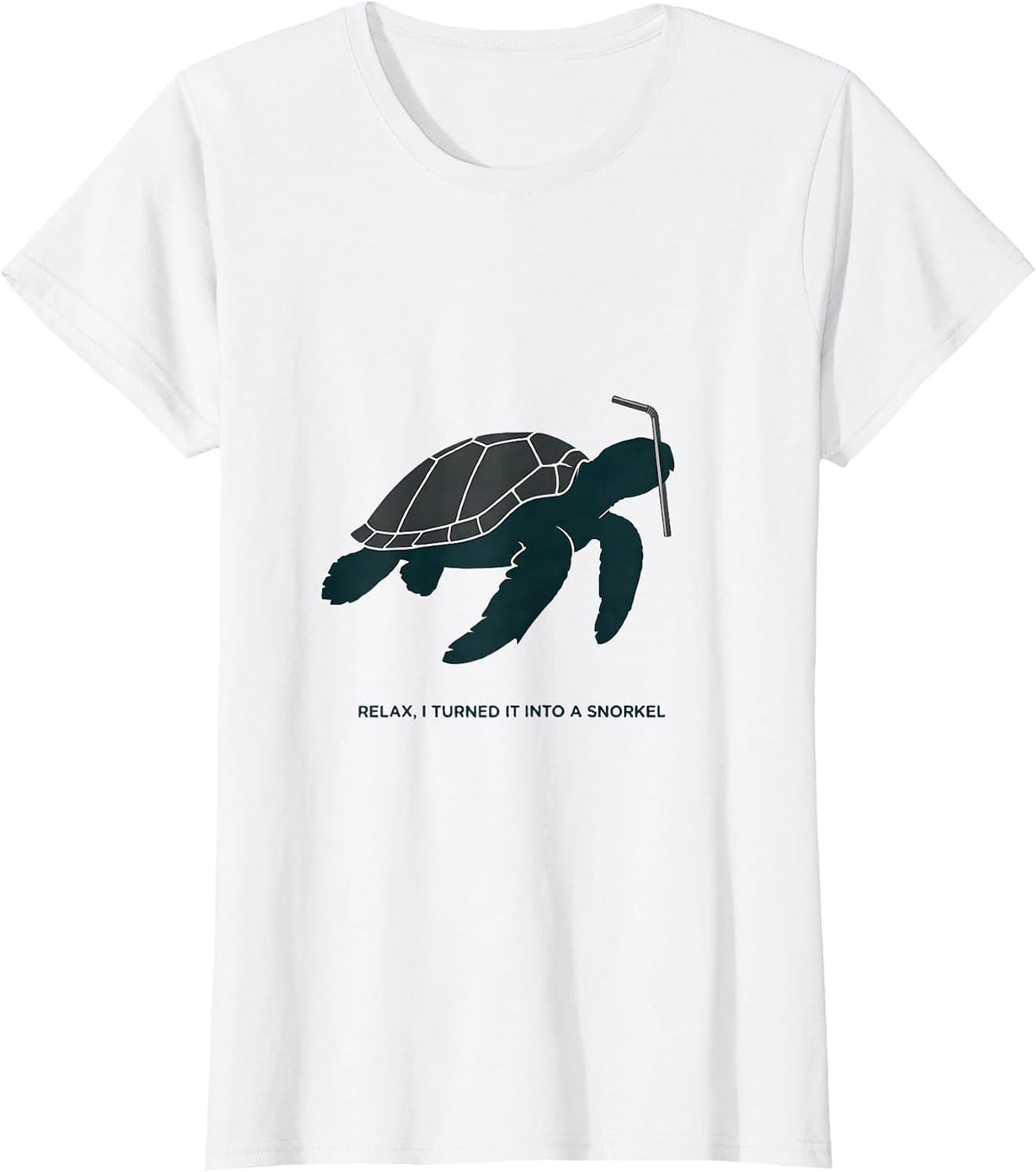 Relax, I Turned It Into A Snorkel Funny Sea Turtle Ocean T-Shirt - White