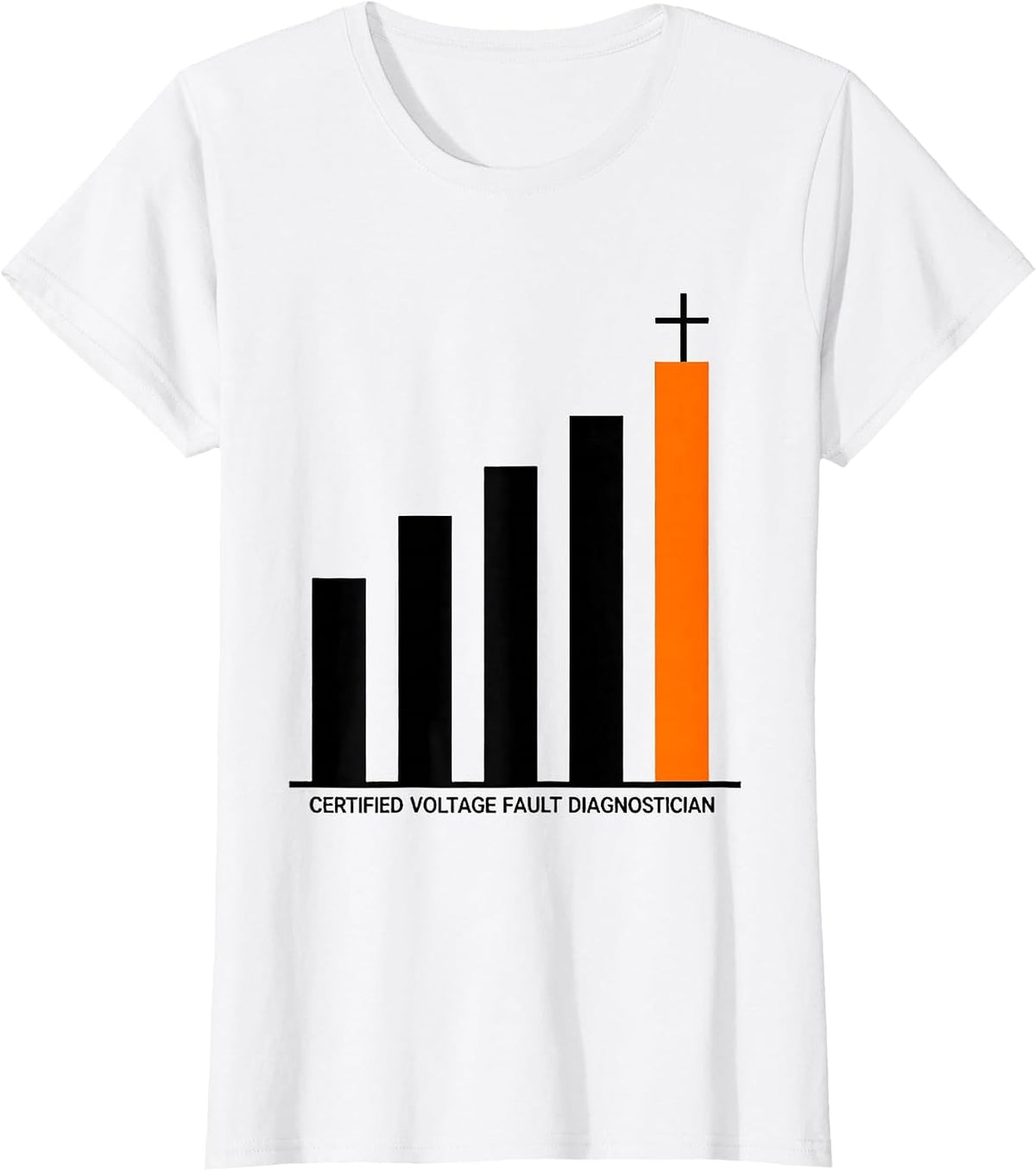 Women's Certified Voltage Fault Diagnostician Funny Mechanic Auto T-Shirt - White
