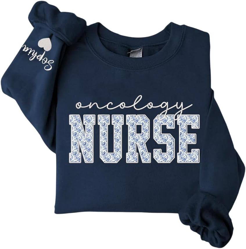 Personalized Nurse Sweatshirt, Custom Registered Nurse Shirt, RN Shirt, Nursing Gift, Gifts for Healthcare Worker - Oncology