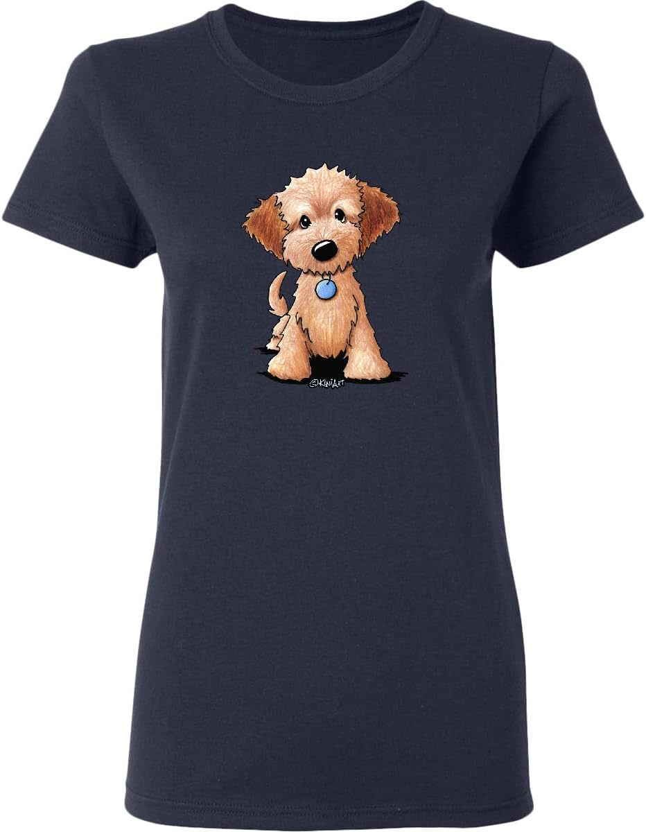 inktastic KiniArt Mini Goldendoodle Women's T-Shirt - KiniArt - Navy Blue