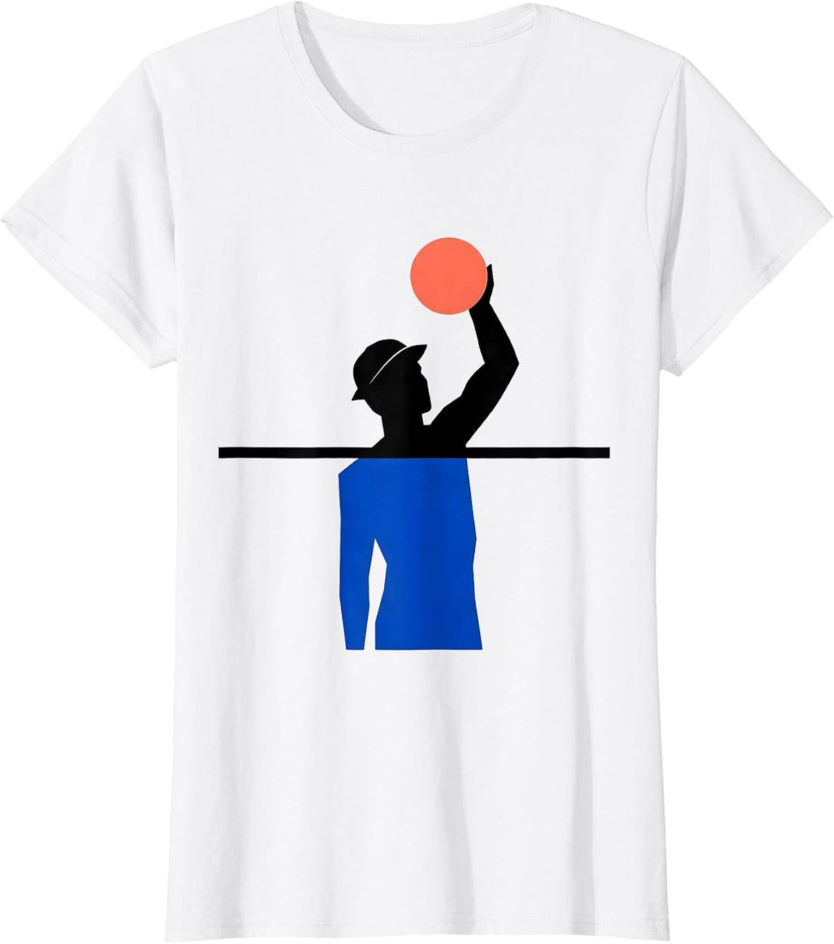 Women's Geometric Water Polo Senior Night Keepsake T-Shirt - White