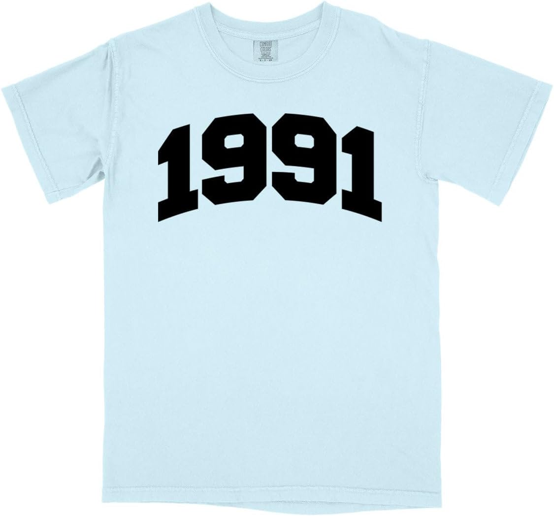 1991 Collegiate Comfort Colors Short Sleeve Tee Unisex - Chambray