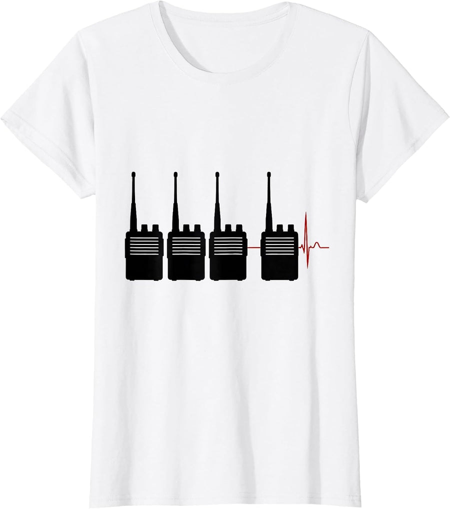Women's Dispatch Radio Silhouettes Dark Humor EMT Paramedic Gift T-Shirt - White