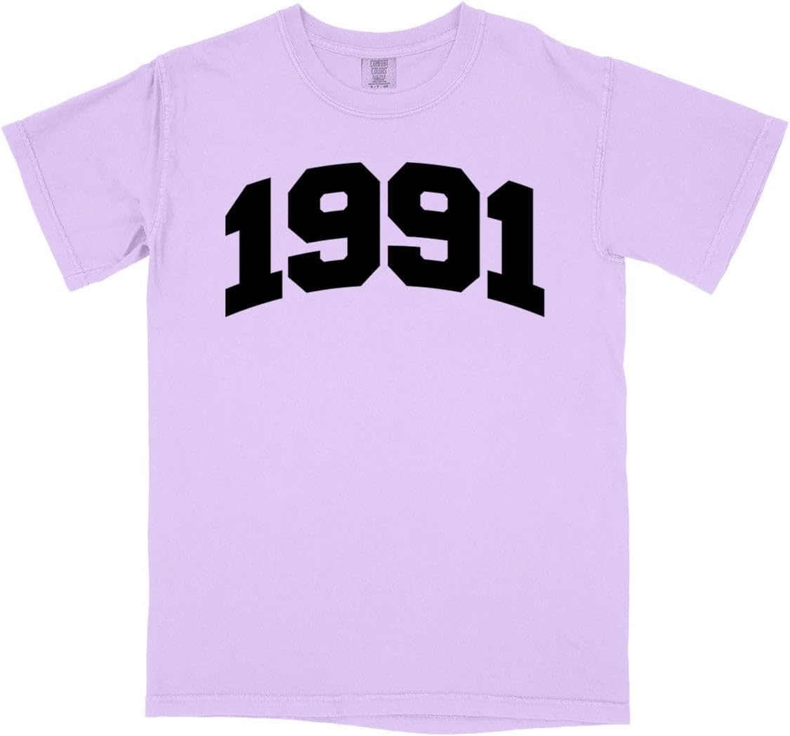1991 Collegiate Comfort Colors Short Sleeve Tee Unisex - Orchid
