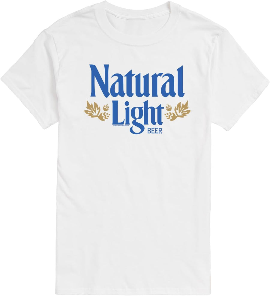 HYBRID APPAREL Natural Light - Logo - Men's Short Sleeve Graphic T-Shirt - White