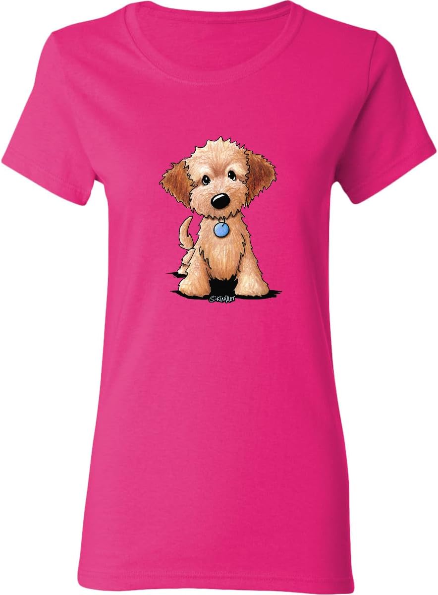 inktastic KiniArt Mini Goldendoodle Women's T-Shirt - KiniArt - Cyber Pink