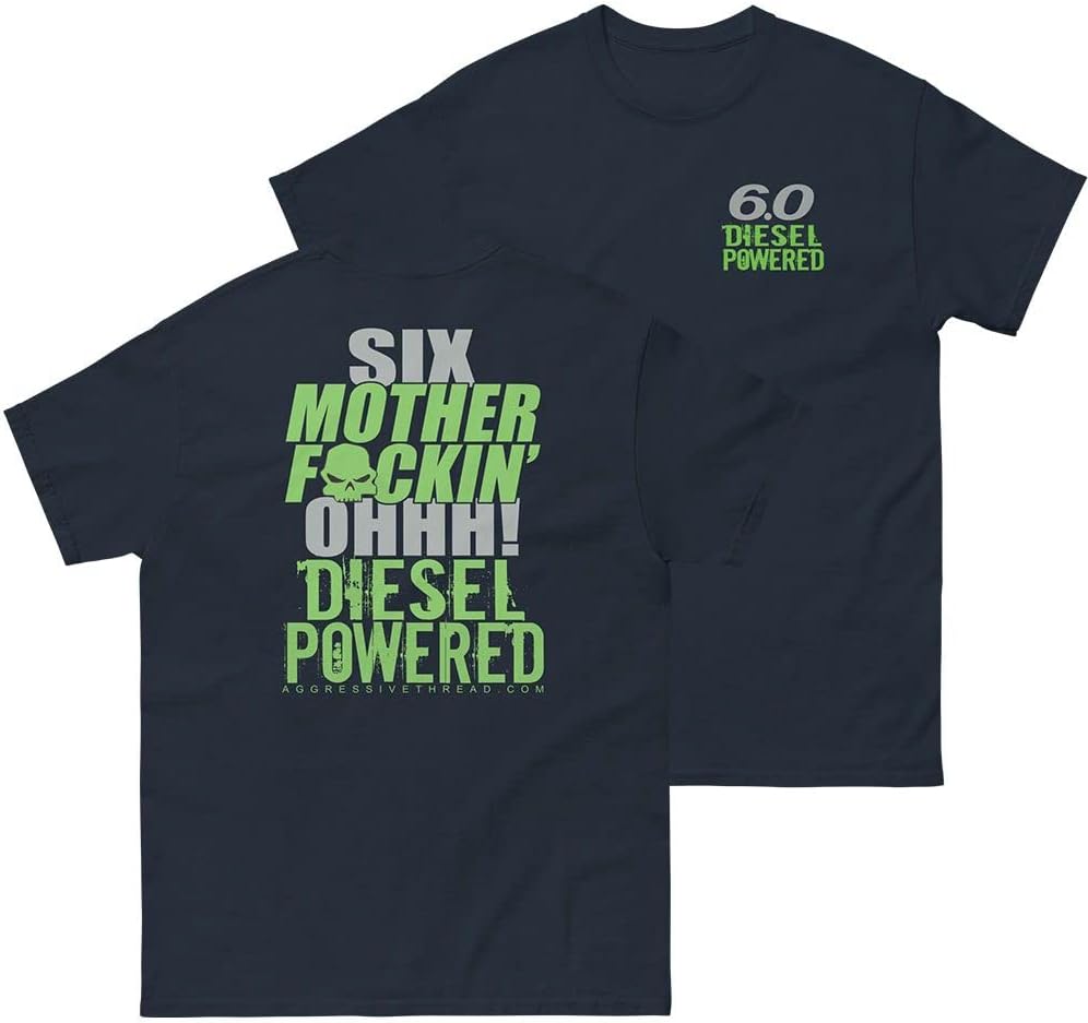 Aggressive Thread 6.0 Powerstroke T-Shirt Mens S-5XL - Navy