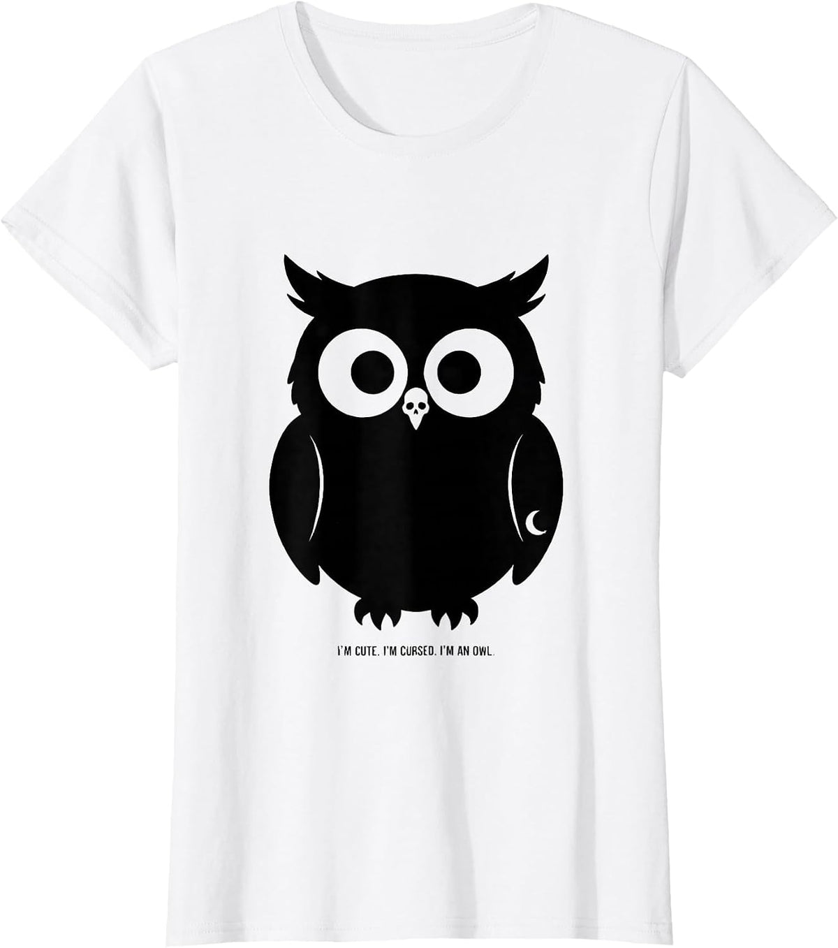 I'm Cute. I'm Cursed. I'm an Owl Kawaii Pastel-Goth T-Shirt - White