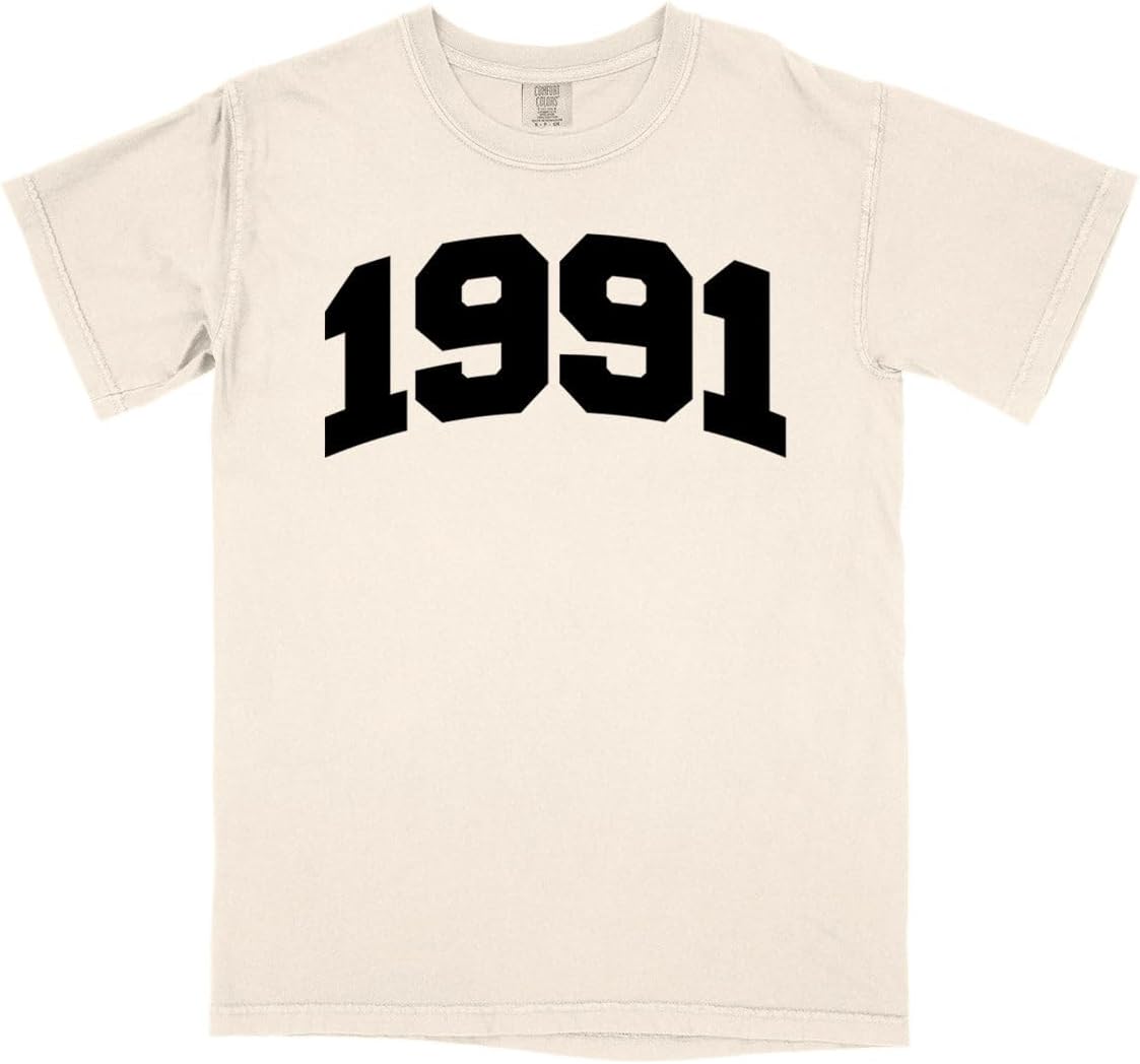 1991 Collegiate Comfort Colors Short Sleeve Tee Unisex - Ivory
