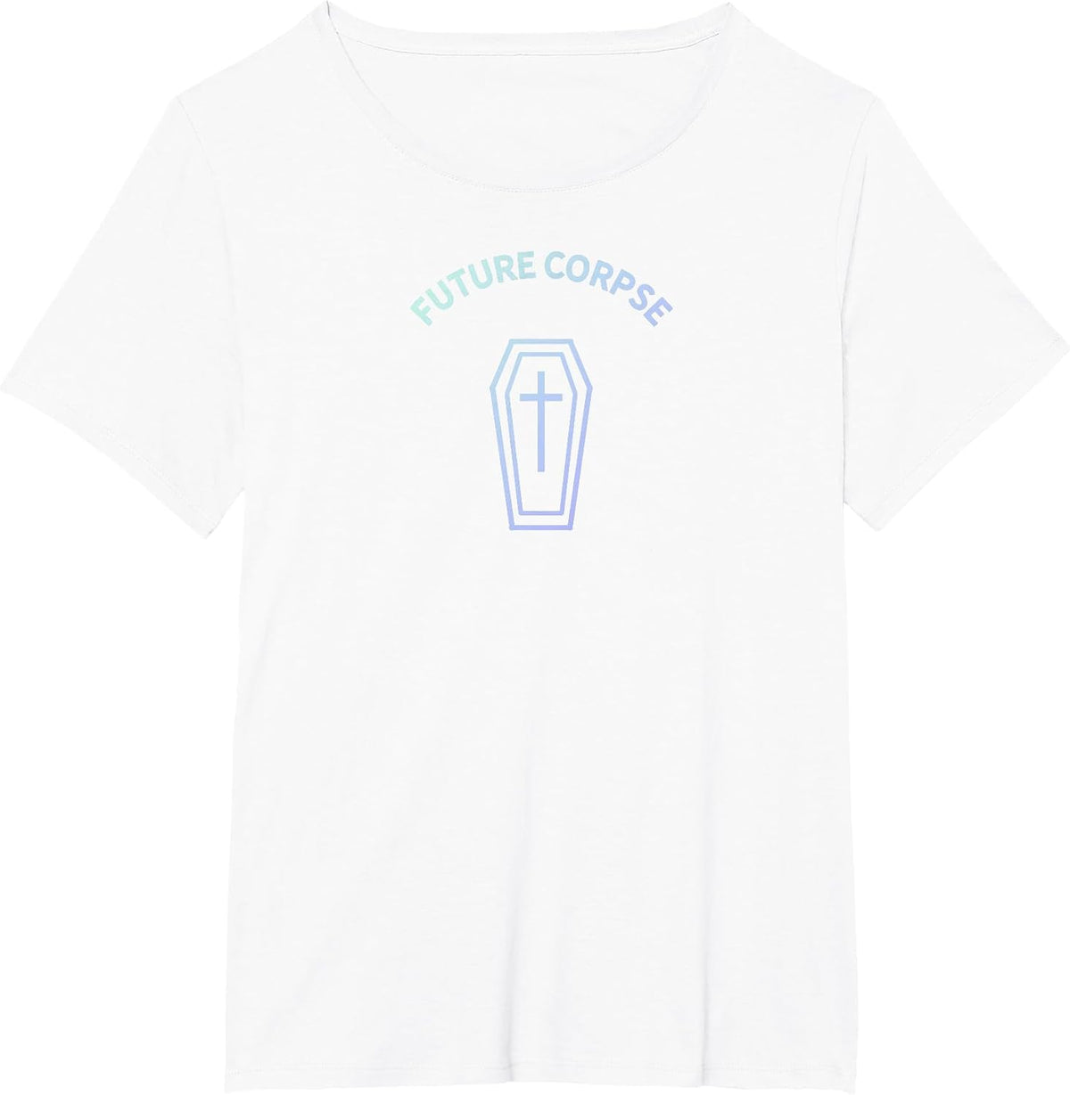 Future Corpse Coffin Pastel Goth Grunge Halloween Aesthetic T-Shirt - White
