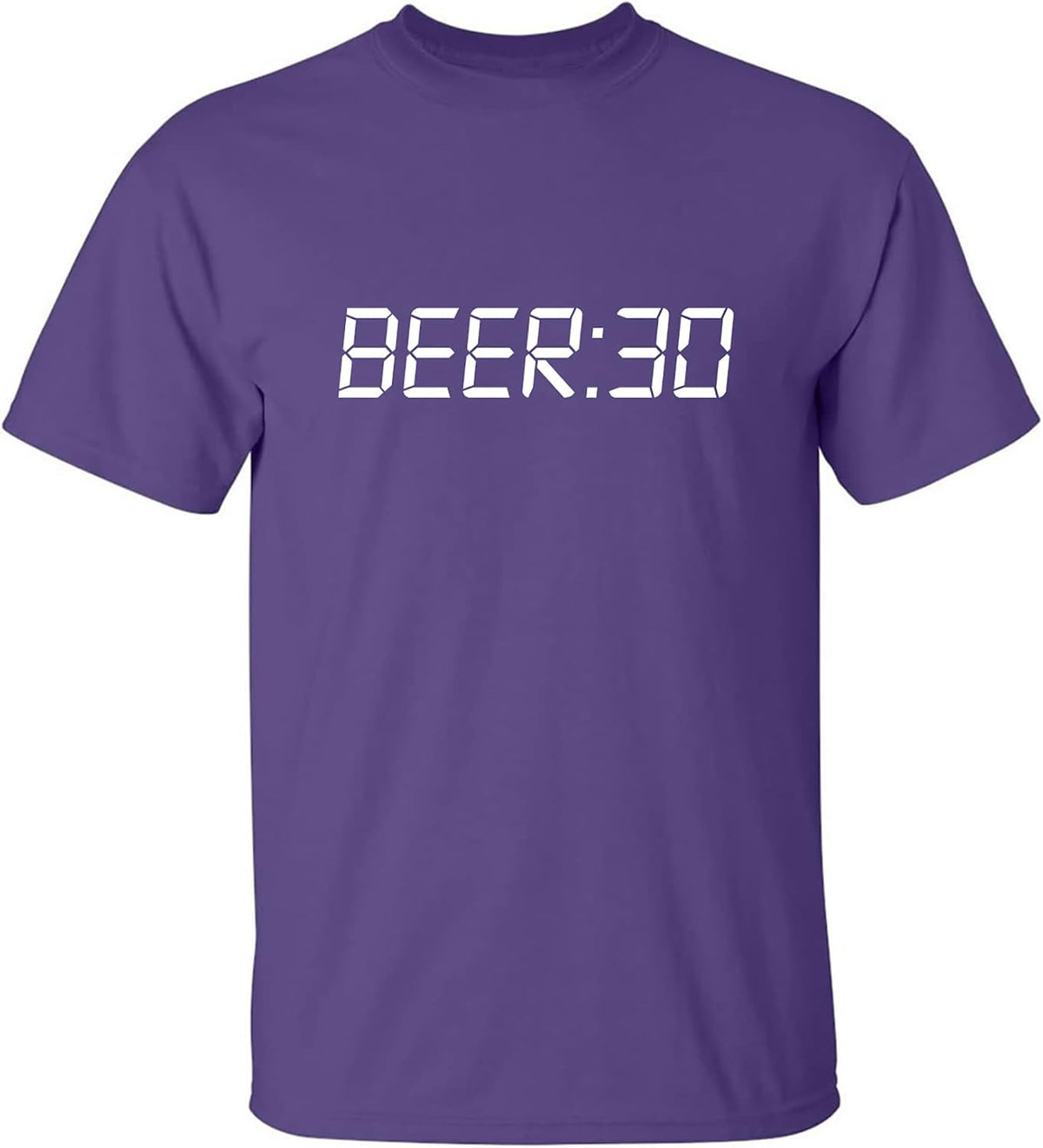 zerogravitee Beer:30" Adult Short Sleeve T-Shirt - Purple