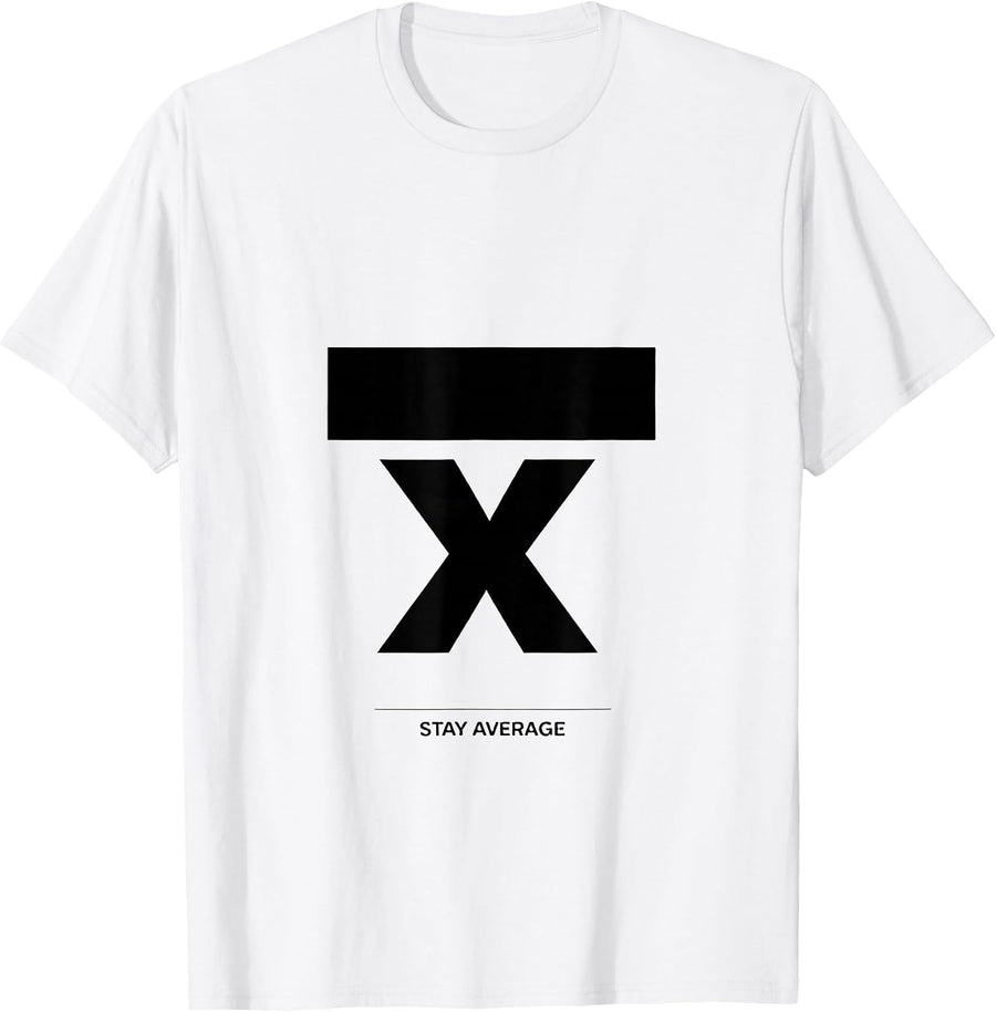 Men's Stay Average Funny Math Teacher Humor Nerdy Math Lover T-Shirt - White