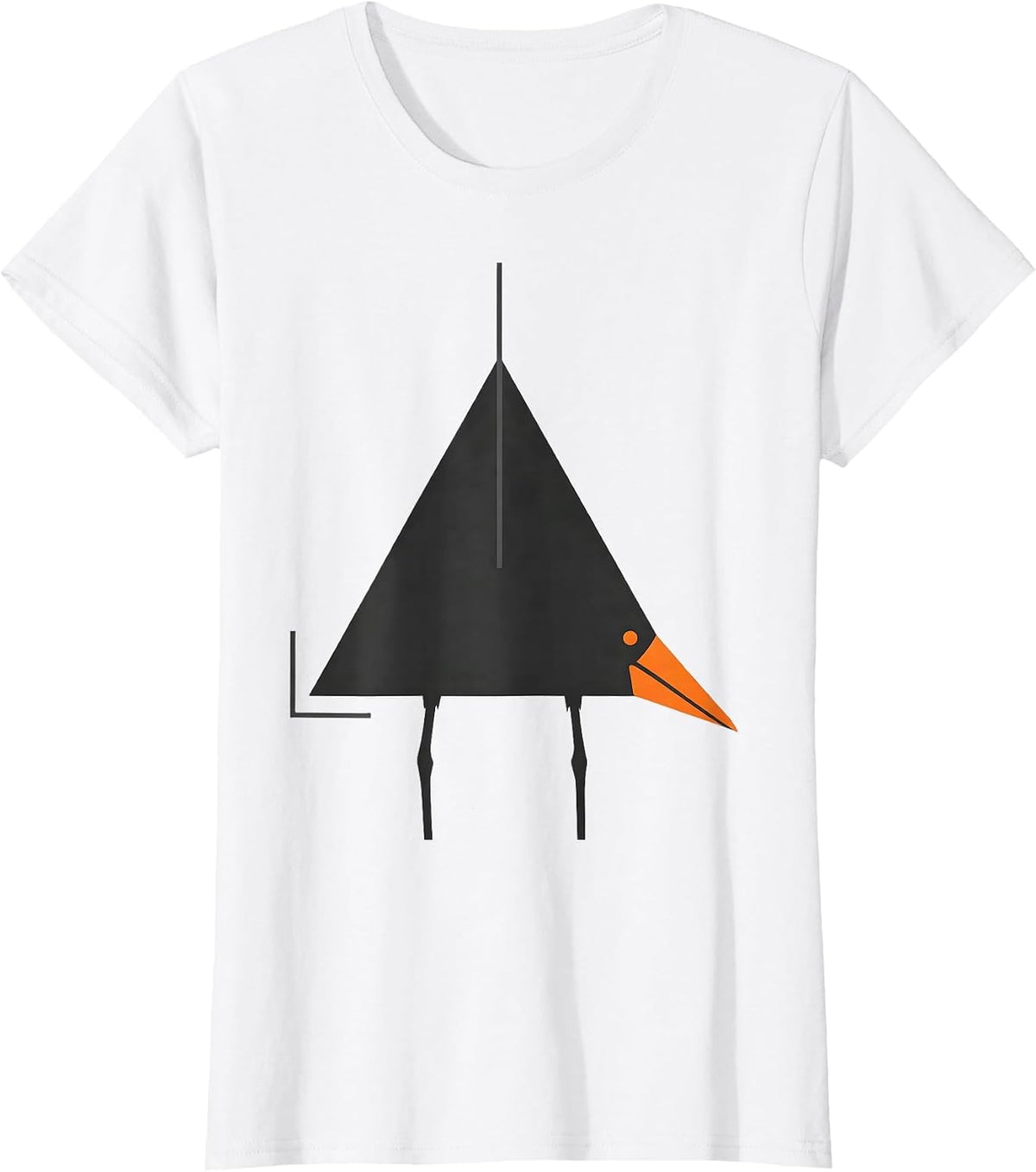 Women's Triangull Triangle Seagull Bird Pun Funny Math Teacher T-Shirt - White