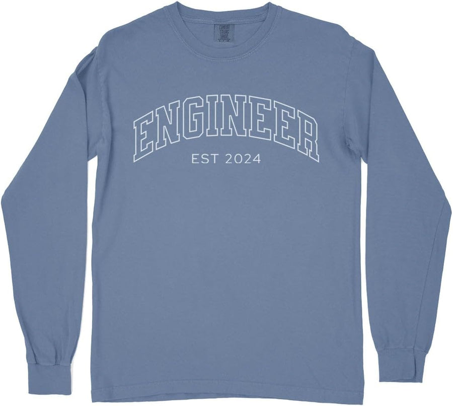 2024 Engineer Comfort Colors Long Sleeve Tee Unisex - Blue Jean