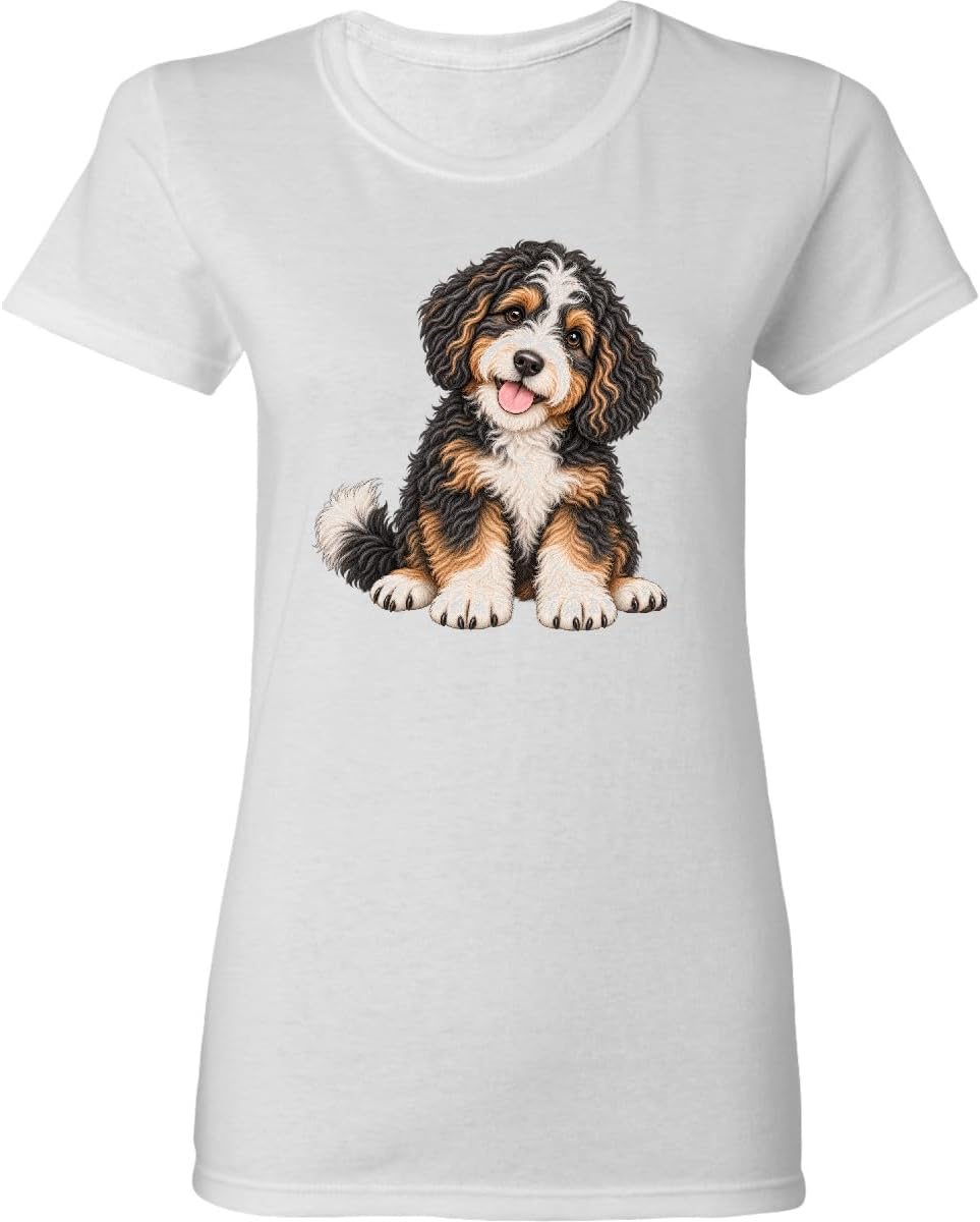 inktastic Bernedoodle Puppy Women's T-Shirt - 0020 White