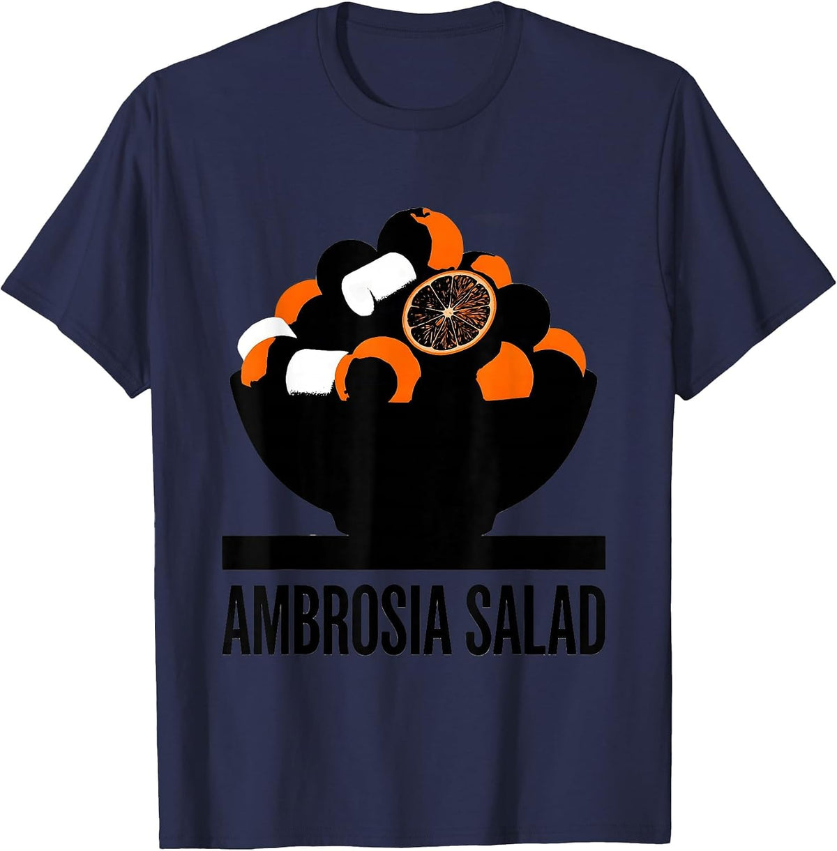 Men's Ambrosia Salad Bootleg 90's Rap Rock Vintage Funny T-Shirt - Navy Blue