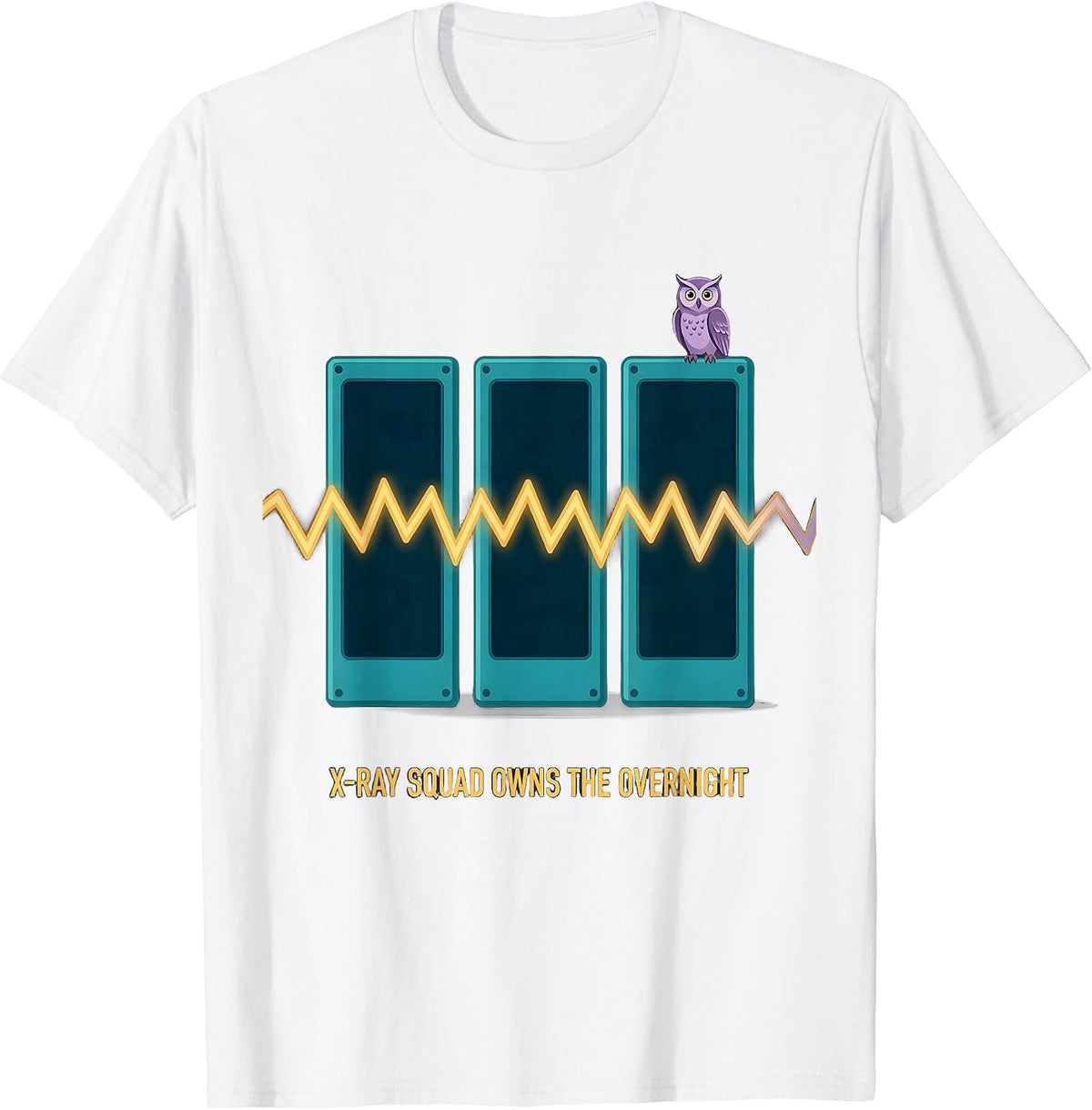 Men's X-Ray Squad Owns The Overnight Radiology Tech Halloween T-Shirt - White