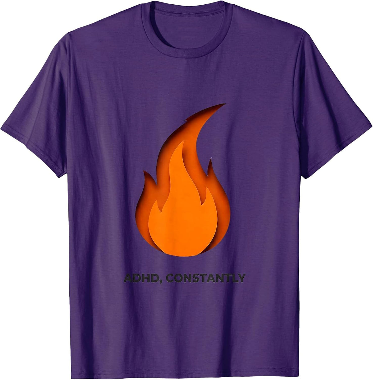 Men's ADHD Constantly Minimalist Neurodiversity Awareness T-Shirt - Purple