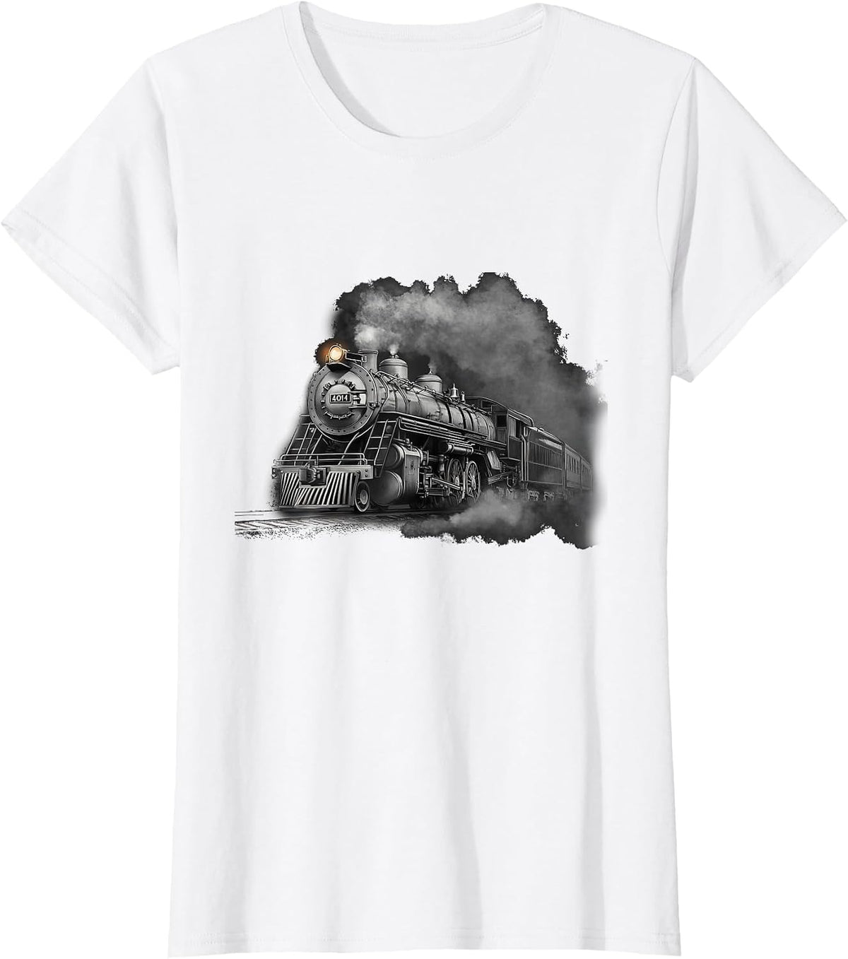Steam Locomotive Train Engine Railroad Big-Boy Train 4014 T-Shirt - White