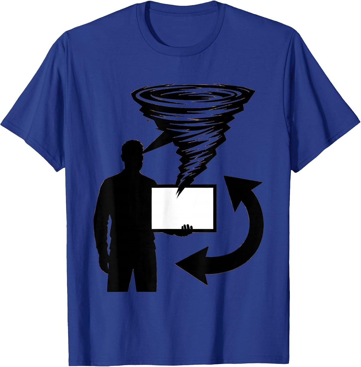 Men's Storm Chaser Weather Enthusiast Humor Brutalist Graphic T-Shirt - Royal Blue