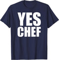 Yes Chef - Funny Chef, Funny Cook Saying, Kitchen Cooking T-Shirt - Navy Blue