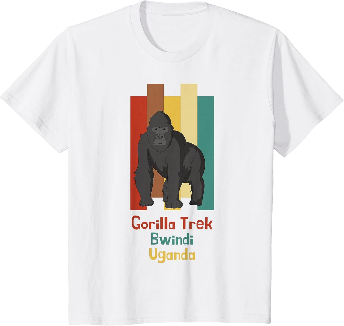 Gorilla Trekking Bwindi Impenetrable Uganda Safari Souvenir T-Shirt - White