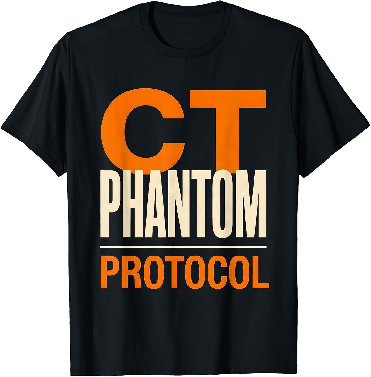 Men's CT Phantom Protocol Playful Halloween Radiology Tech Humor T-Shirt - Black