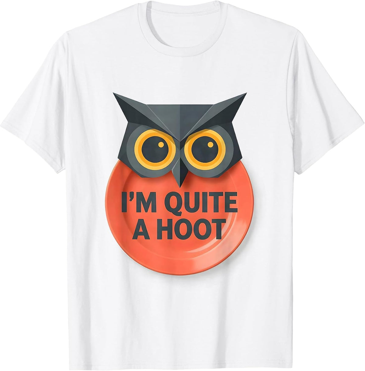 Men's I'm Quite A Hoot Funny Owl Lover Bird Humor Vintage Style T-Shirt - White